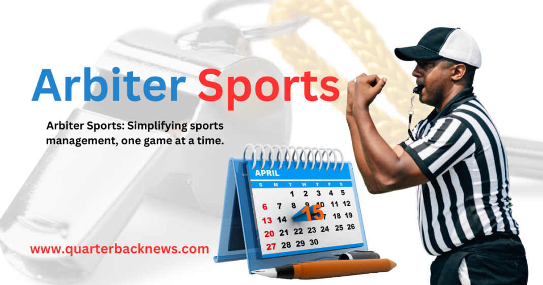 Arbiter Sports software for efficient scheduling and officiating in sports.